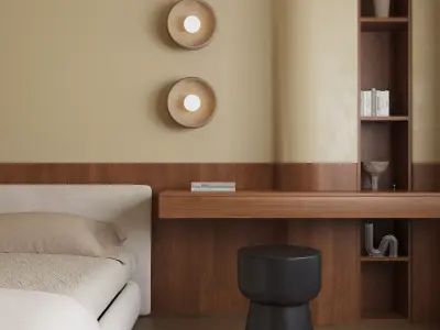 Retro bedroom 3D model