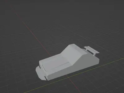 retro drifting car 3D print model