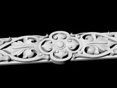 Central decor ornament for furniture 3D model 846