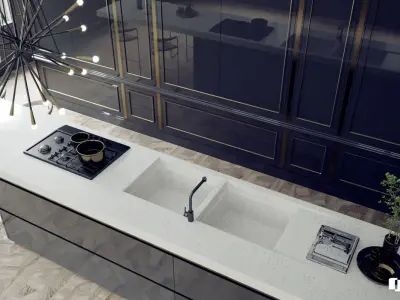 Corona - C4D Scene files - Classic Style Kitchen Interior 3D model