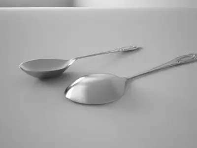 spoon two spoons Free 3D model