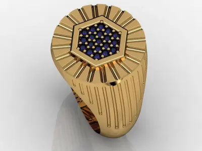 STYLISH GENTS RING 3D print model