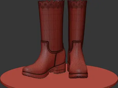 Moncler Simone Rocha Rebekah Rain Boots 3D model