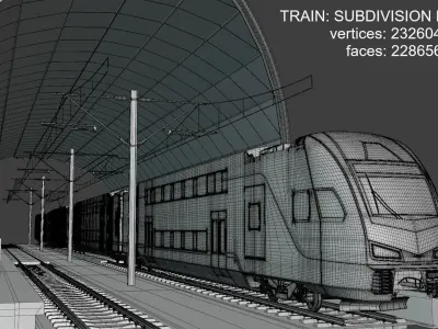 Stadler Kiss USA stations II 3D Model Collection
