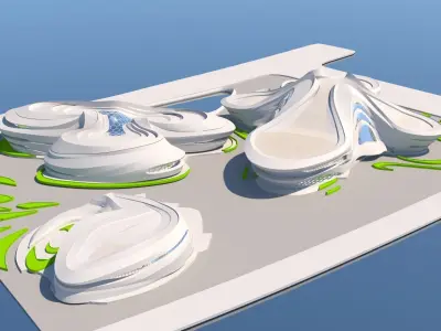 MeiXihu International Center Zaha hadid 3D model