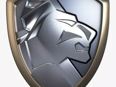 Lion Shield Insignia v 1 3D model