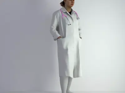 3D Scan Woman Doctor 008 3D model