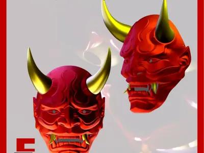 Oni mask Masks 3D print model
