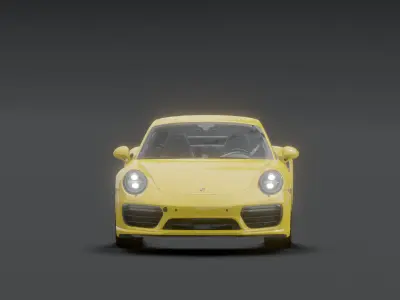 Porsche 911 Low-poly 3D model