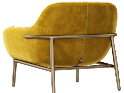 Luxury Armchair by Castello Lagravinese Low-poly 3D model