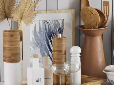 kitchen accessories 3D model