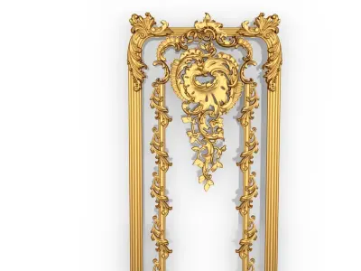 Plaster decorative frame 018 3D model