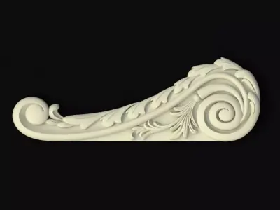 Central decor ornament for furniture 3D model 706
