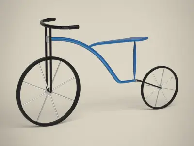Bicycle with seat 3D model