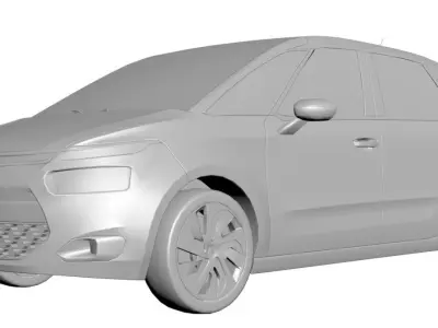 Small city hatchback car 3D model