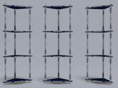 Wooden corner shelf Free 3D model