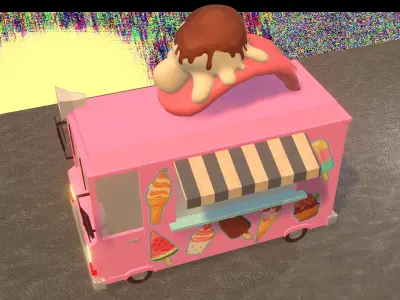 Ice Cream car 3D model