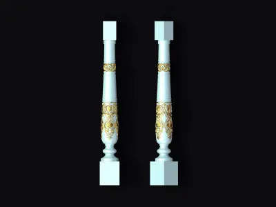 antique baluster 3D model