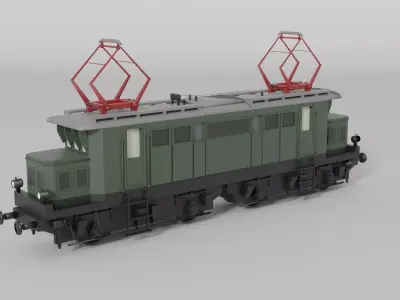 Historical German eleectric locomotive 3D model