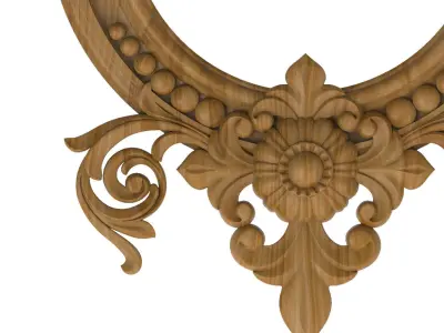 Carved picture frame STL 3D model 69