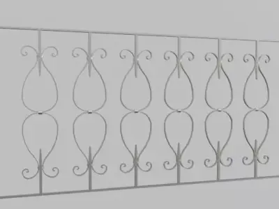IRON FENCE Free low-poly 3D model