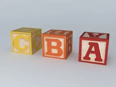 ABC Cubes Free 3D model