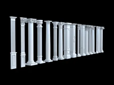 Classical Columns pillar decorate 3d model 3D model