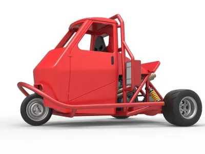 Ape car proto Scale 1 to 25 3D print model