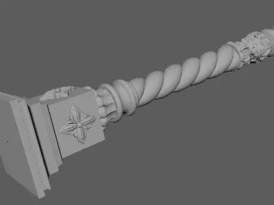 baluster pair of columns 3D model