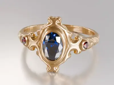 Midnight Sovereign Ring - 3D Free print ready Free  Free 3D print model