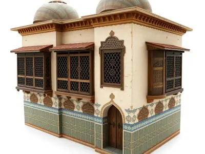 Historic Arabian Architecture Building Model Pack Low-poly 3D model