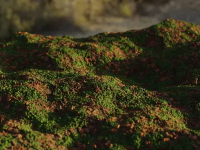 Realistic Mossy ground Free 3D model