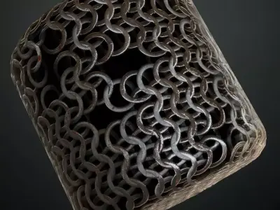 Rusted Wavy Chainmail Texture PBR Seamless Texture