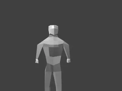 low poly man 3D model