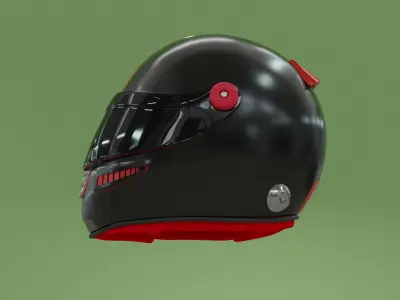 Racing Helmet Free low-poly 3D model