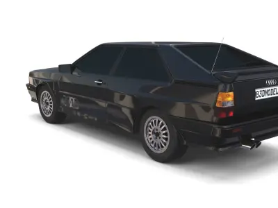 1981 Audi Coupe Quattro Black 3D model