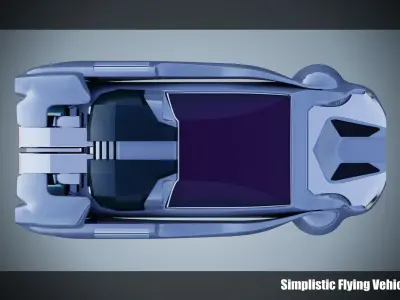 Simplistic Flying Vehicle - nr12 Low-poly 3D model