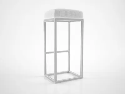 RHModern Reese leather bar stool 3D model