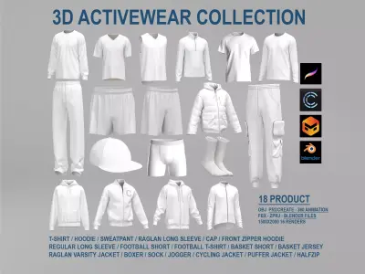 3D ACTIVEWEAR PACK 3D model
