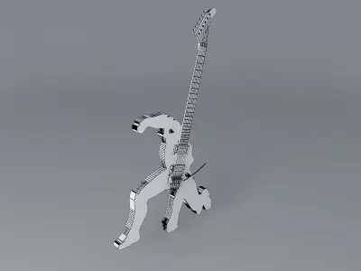 IRON MAN Guitar Free 3D model