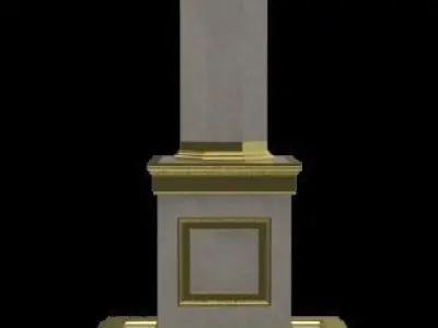 Column with moundings 3D model