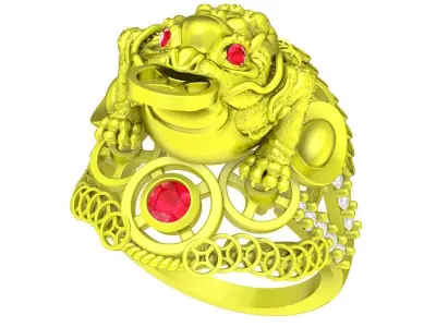 Luxury Pixiu Feng Shui Ring for Men 5368 3D print model