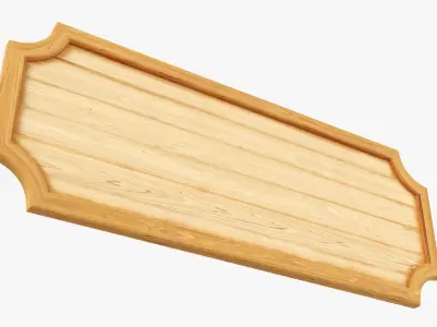 Wooden plate decorative  3D model