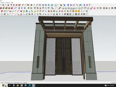 hotel Main entrance sketchup door 3D model
