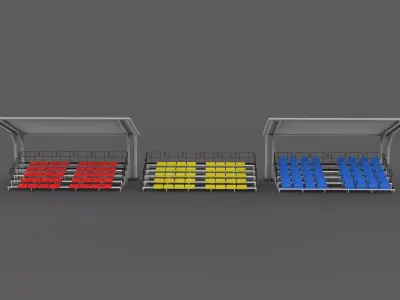 bleacher module 3D model