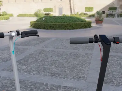 Electric Scooter Low-poly 3D model