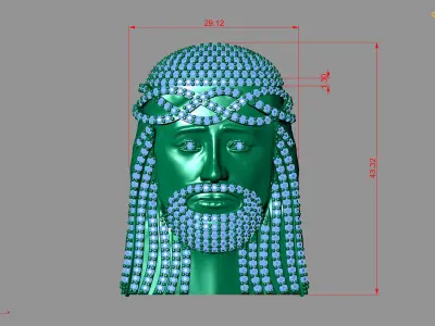 Jesus Pendant Silver Gold Platinum Luxury Jewelry 3DM model  3D print model