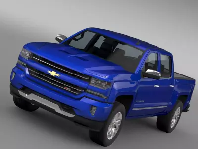 Chevrolet Silverado LTZ Z71 Crew Cab GMTK2 Sh Box 2016 3D model