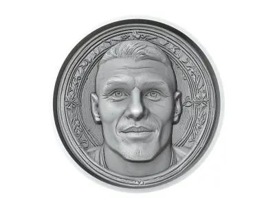 Mauro Icardi Footballer Medallion 3D print model
