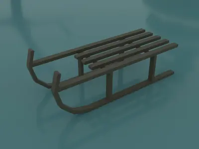 Ice rink Low-poly 3D model